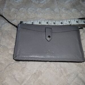Kate Spade Grey Leather Cross Body  Clutch